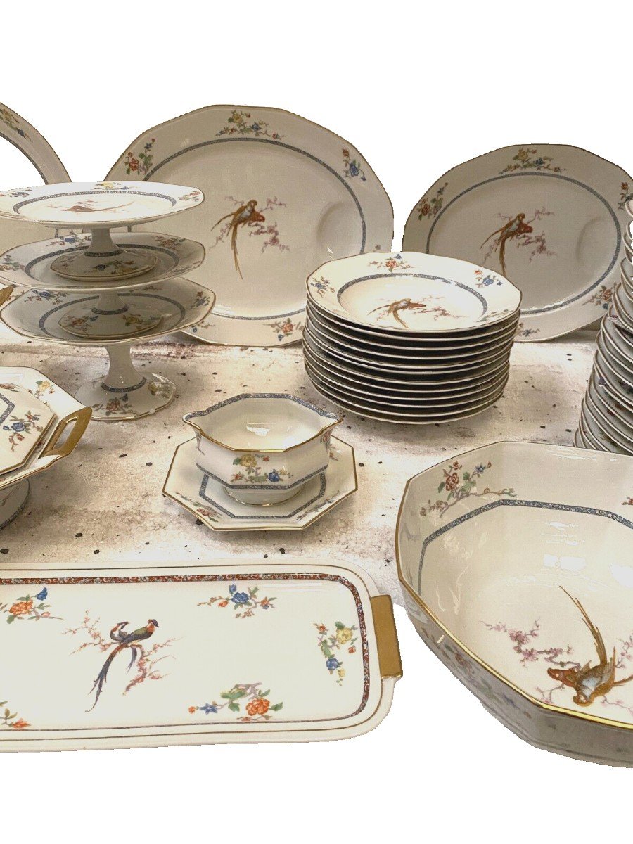 Limoges Par Theodore Haviland Service De Table De 83 Pièces XX Siècle-photo-2