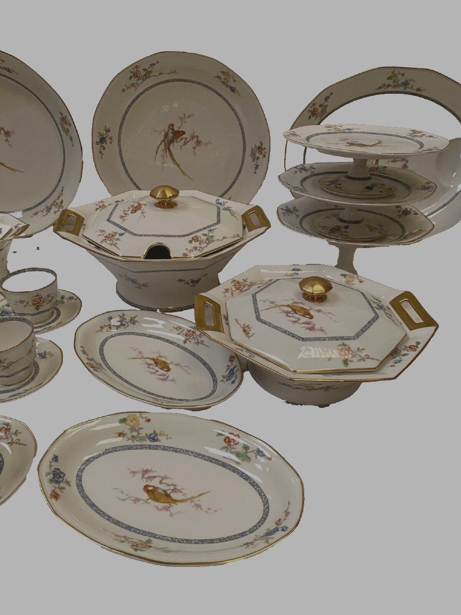 Limoges Par Theodore Haviland Service De Table De 83 Pièces XX Siècle-photo-4