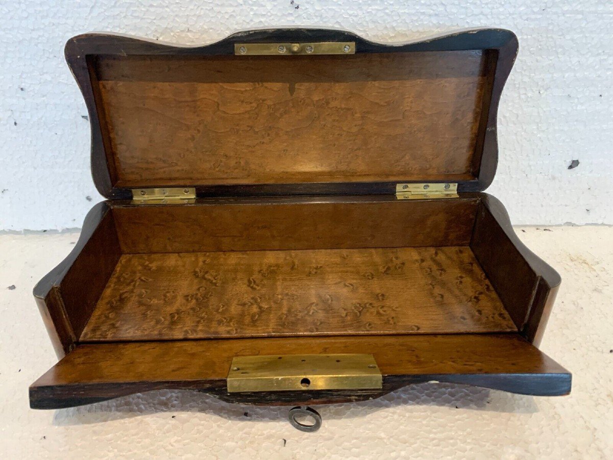 Glove Box In Thuya Burl Napoleon III Boulle Marquetry XIX Century-photo-2