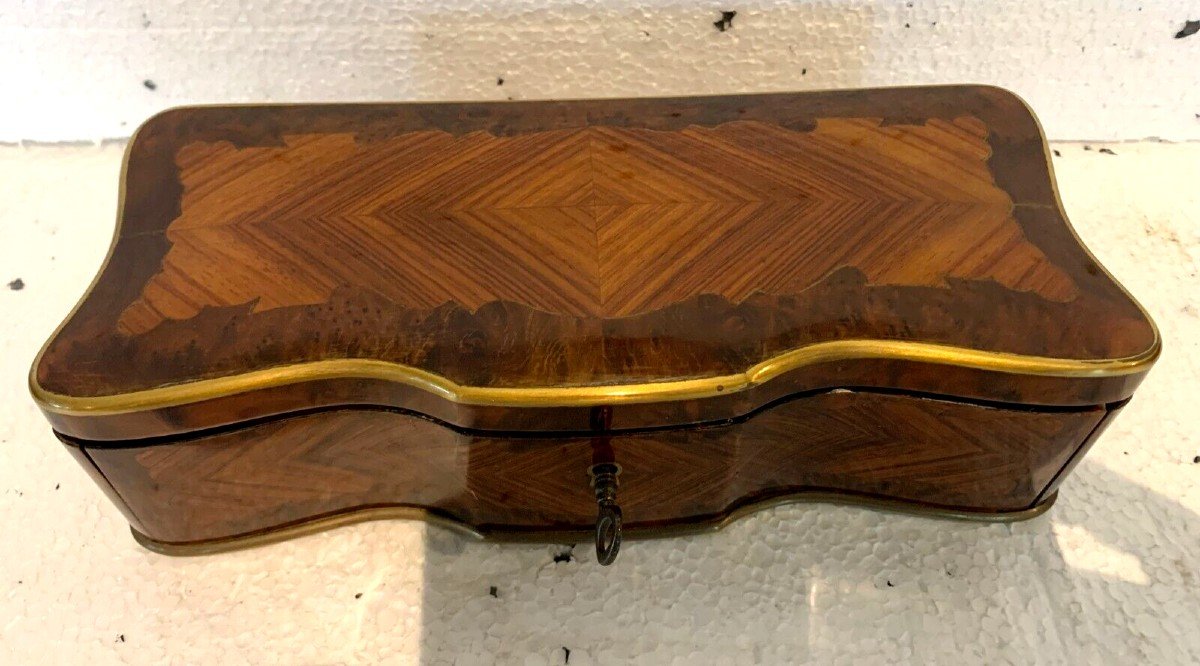 Glove Box In Thuya Burl Napoleon III Boulle Marquetry XIX Century-photo-4