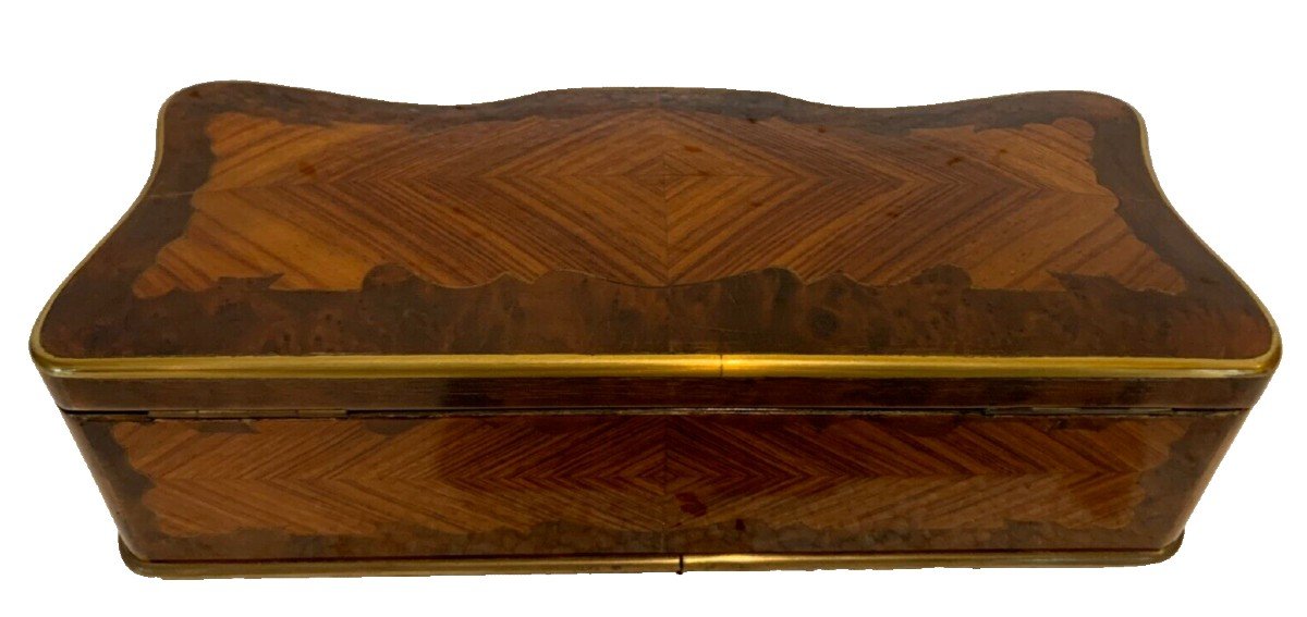Glove Box In Thuya Burl Napoleon III Boulle Marquetry XIX Century-photo-1