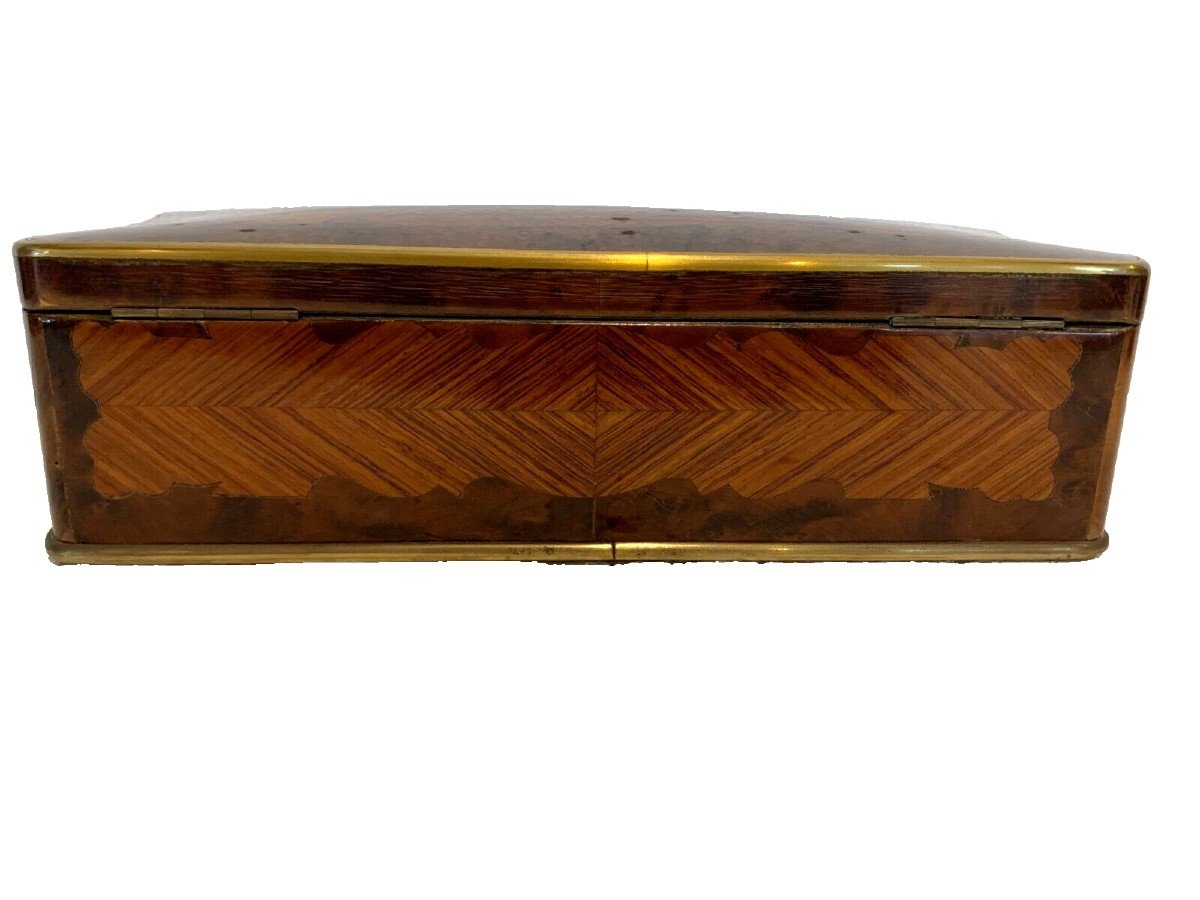 Glove Box In Thuya Burl Napoleon III Boulle Marquetry XIX Century-photo-2
