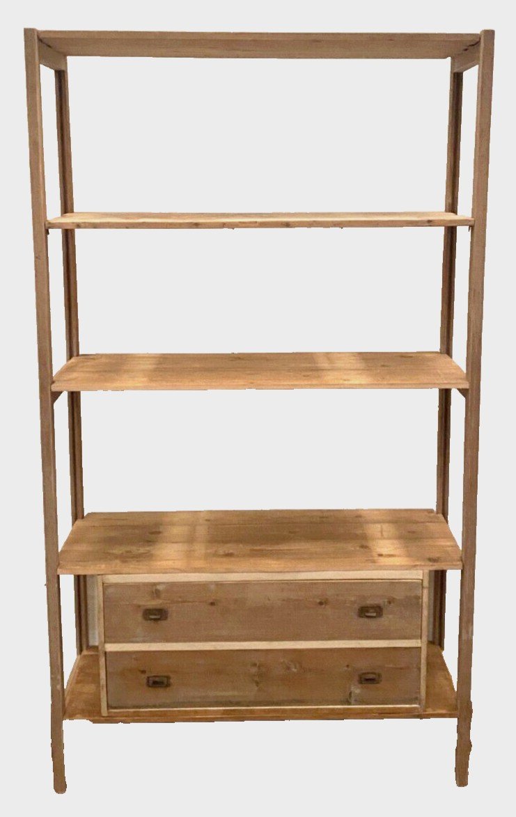 Art Deco Shelf Showcase In Solid Fir XX Century-photo-3