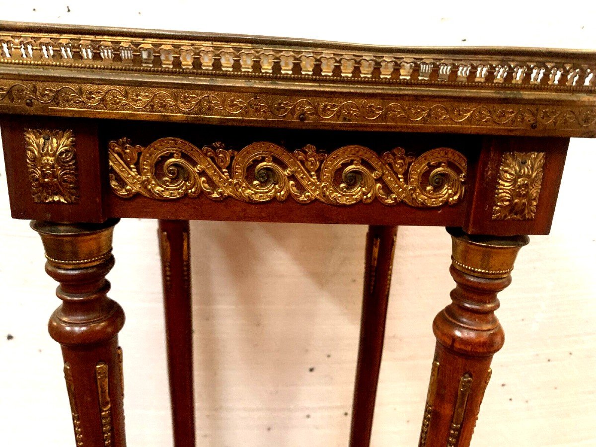 Napoleon III Style High Bolster In Stained Beech 20th Century-photo-5