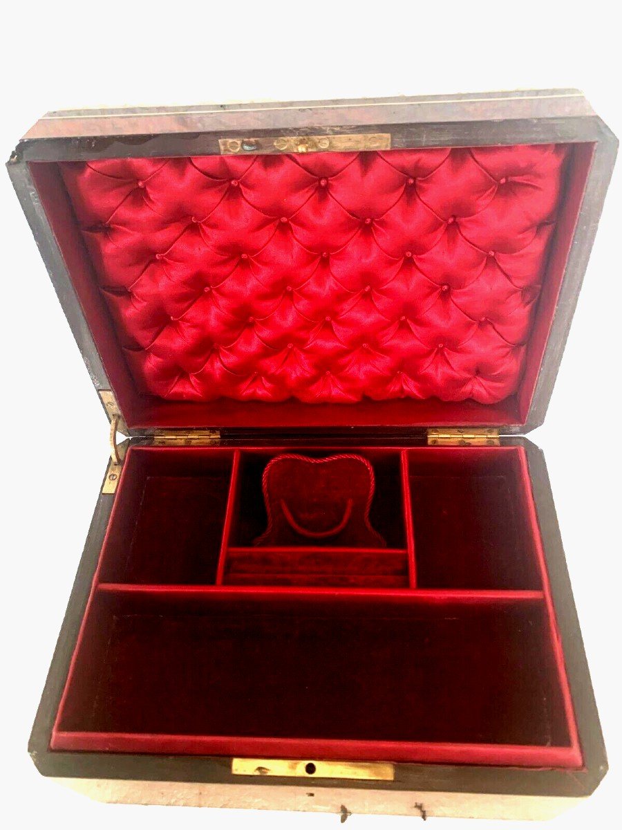 Jewelry Box In Thuya Burl Boulle Marquetry Box Napoleon III Period