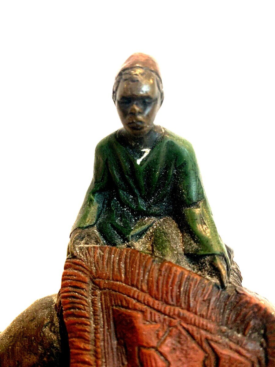 Kauba Carl Groupe Orientaliste En Bronze Patiné XX Siècle-photo-1