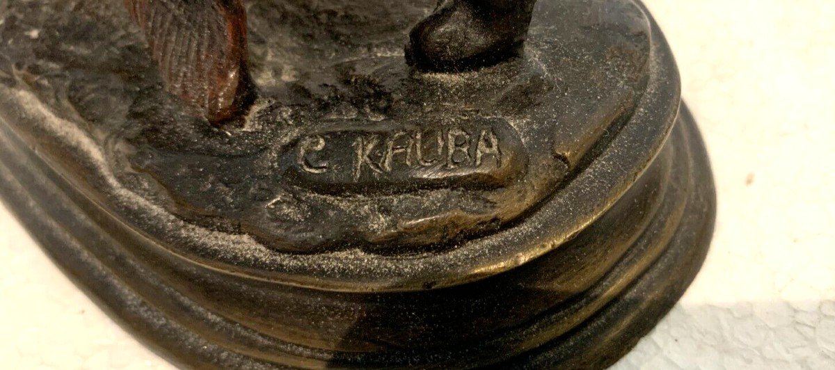 Kauba Carl Orientalist Group In Patinated Bronze 20th Century-photo-3