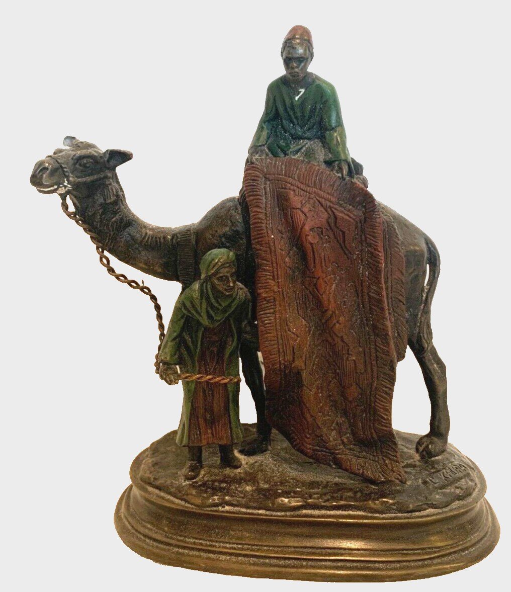 Kauba Carl Groupe Orientaliste En Bronze Patiné XX Siècle-photo-8