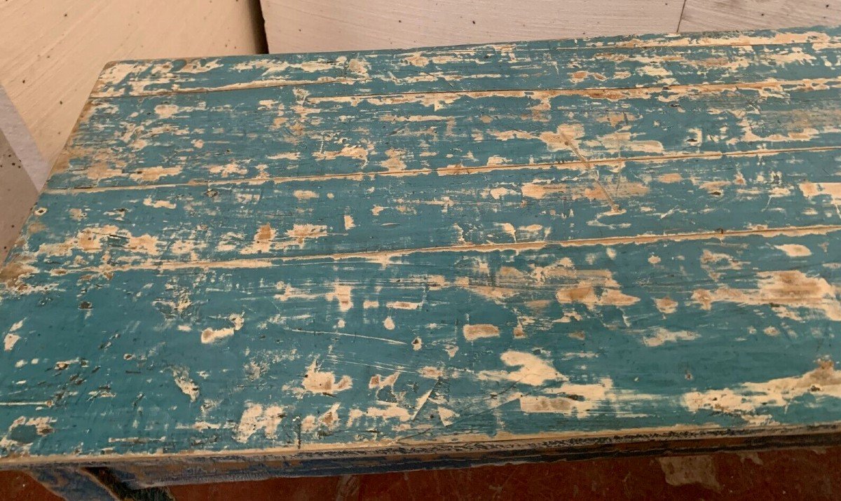 Farm Table In Solid Fir Patina 20th Century-photo-2