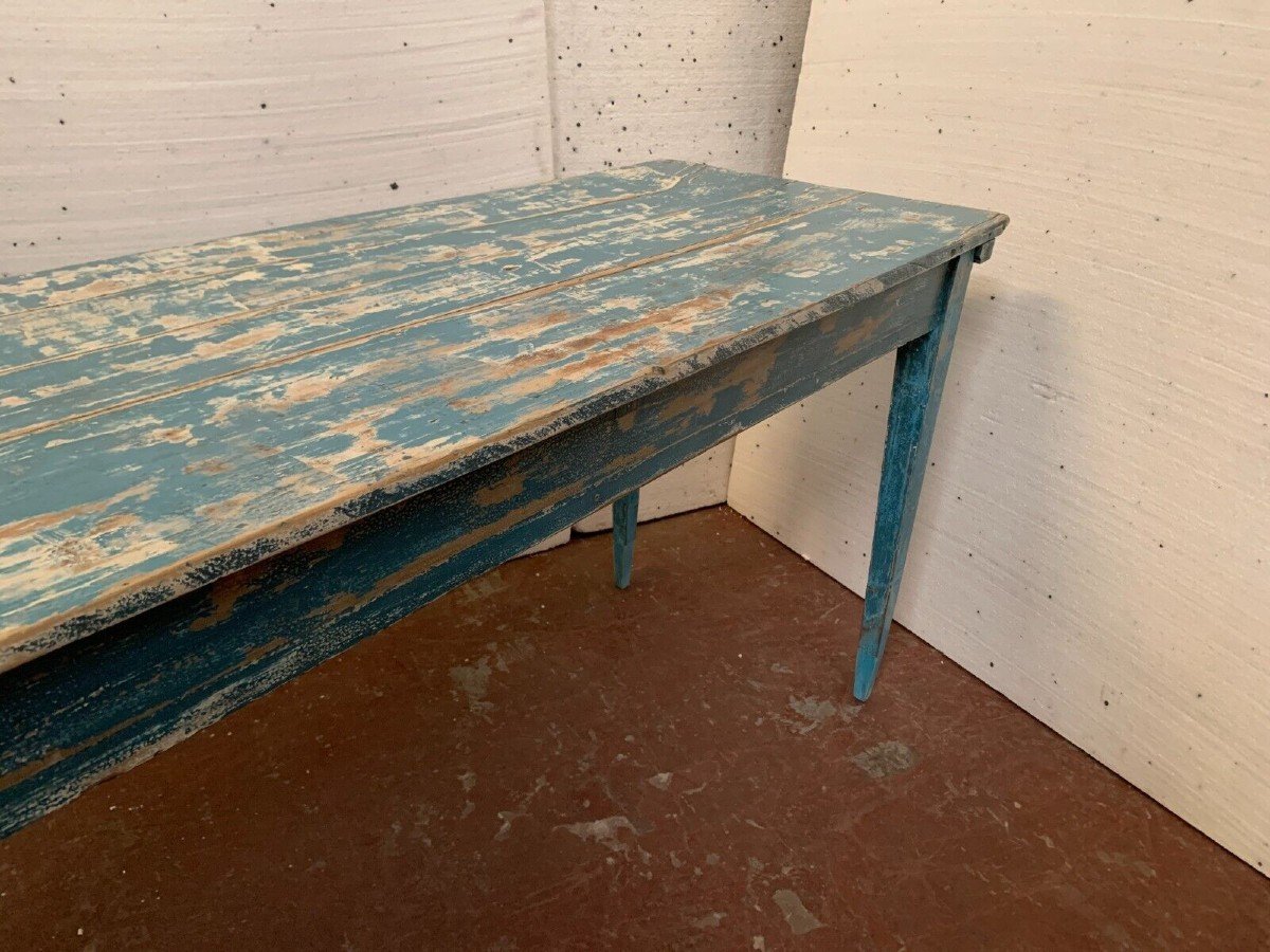 Farm Table In Solid Fir Patina 20th Century-photo-2