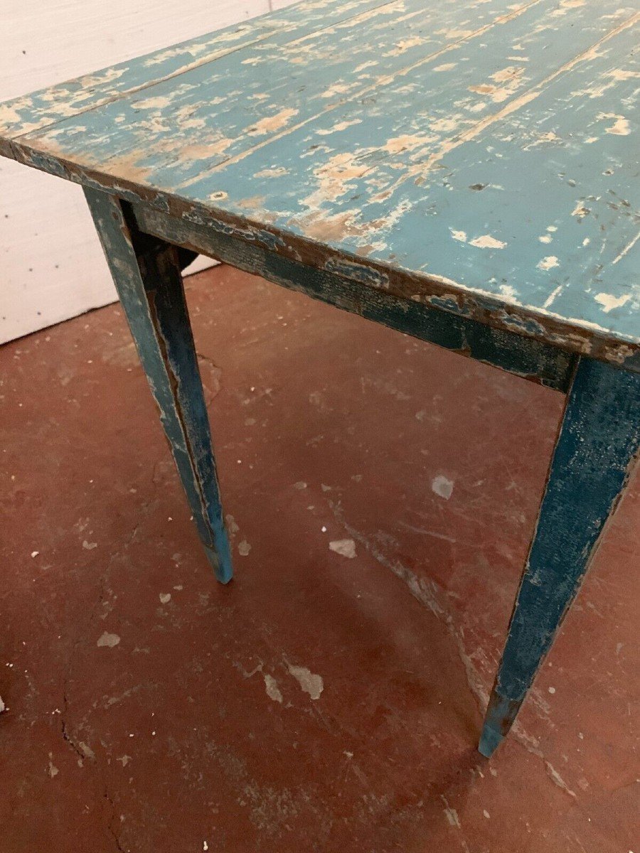 Farm Table In Solid Fir Patina 20th Century-photo-5