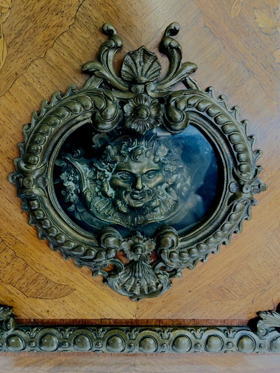 Louis XV Style Regulator In Inlaid Beach Wood 20th Century-photo-5