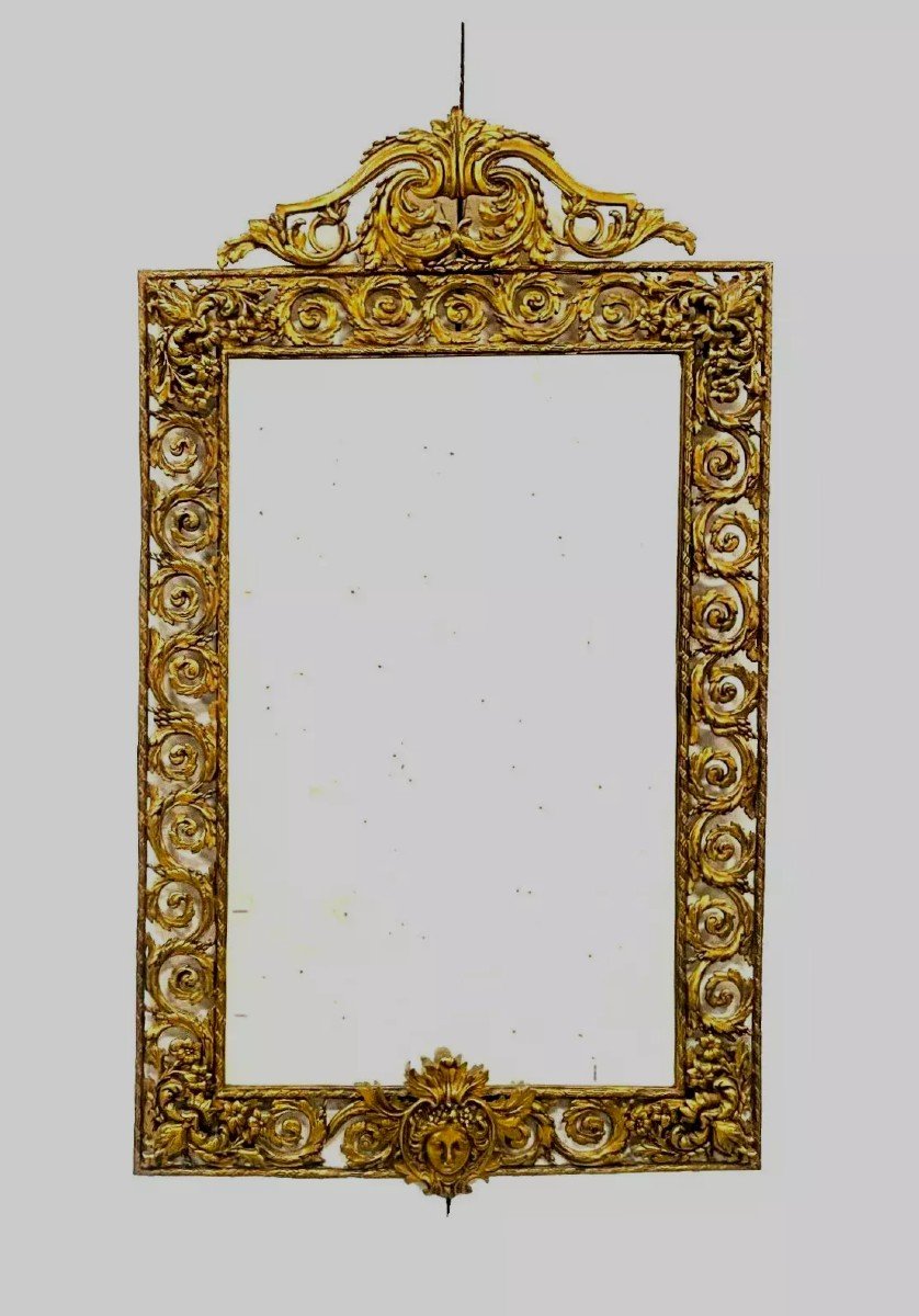Miroir De Style Régence En Bronze Ciselé XX Siècle