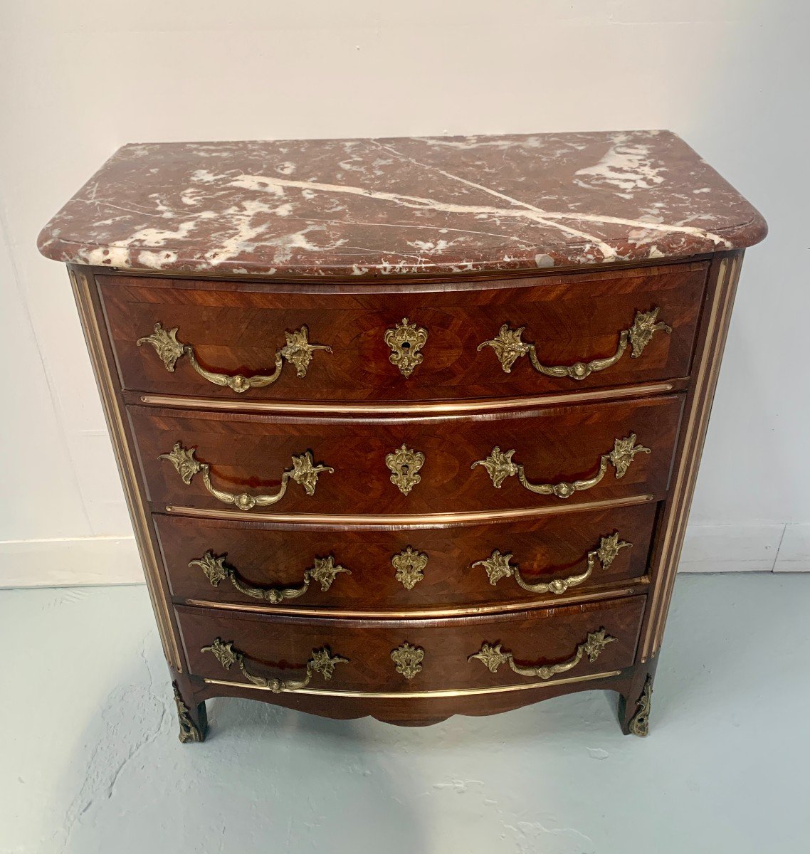 20th Century Rosewood And Mahogany Style Chest Of Drawers-photo-1