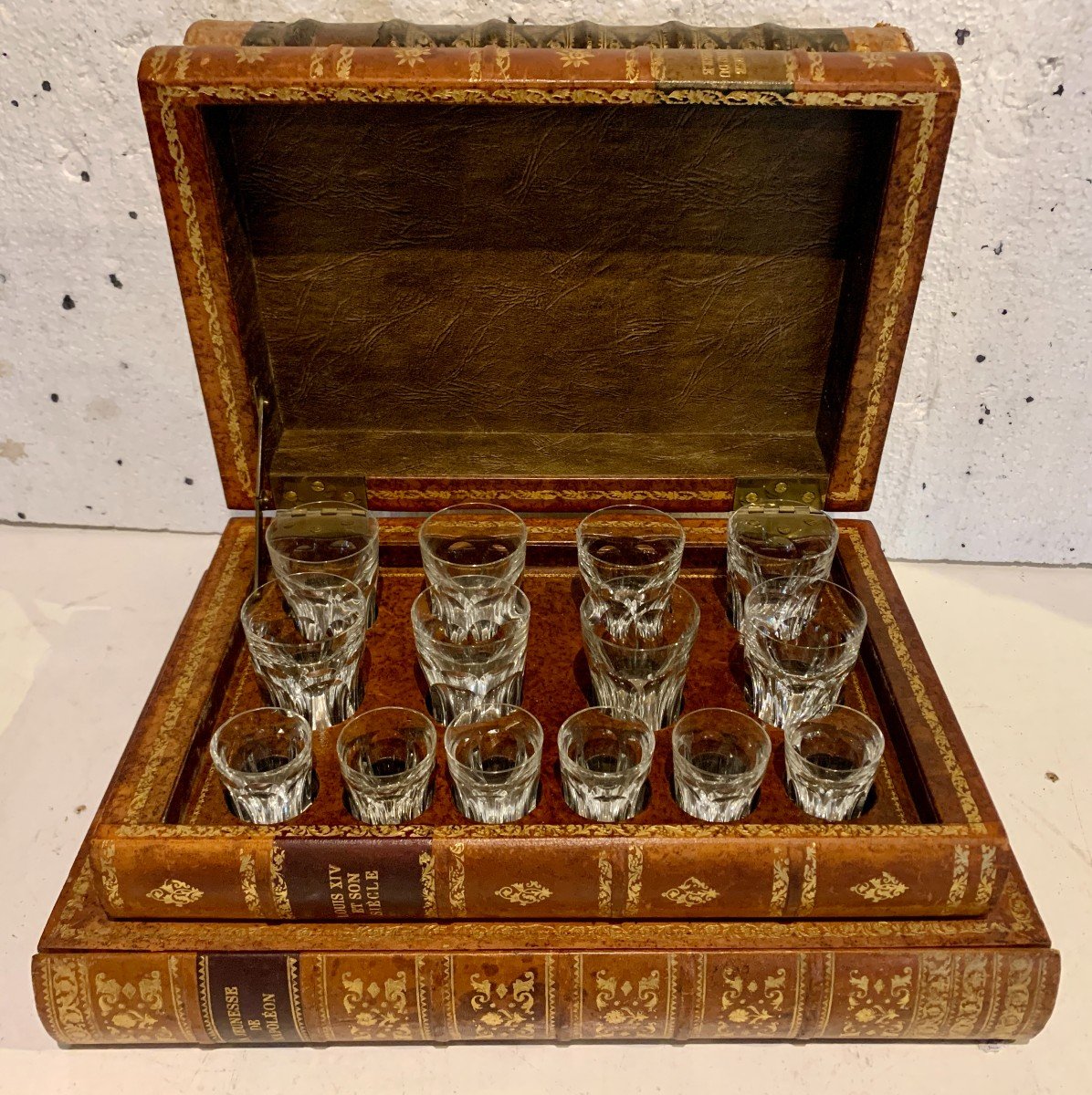 Liquor Cellar And Games Box Made Of Faux Books, 20th Century