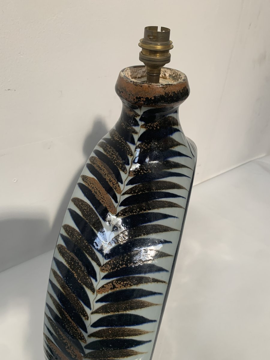 Polychrome Ceramic Gourd Lamp By Ken Edwards 20th Century-photo-6
