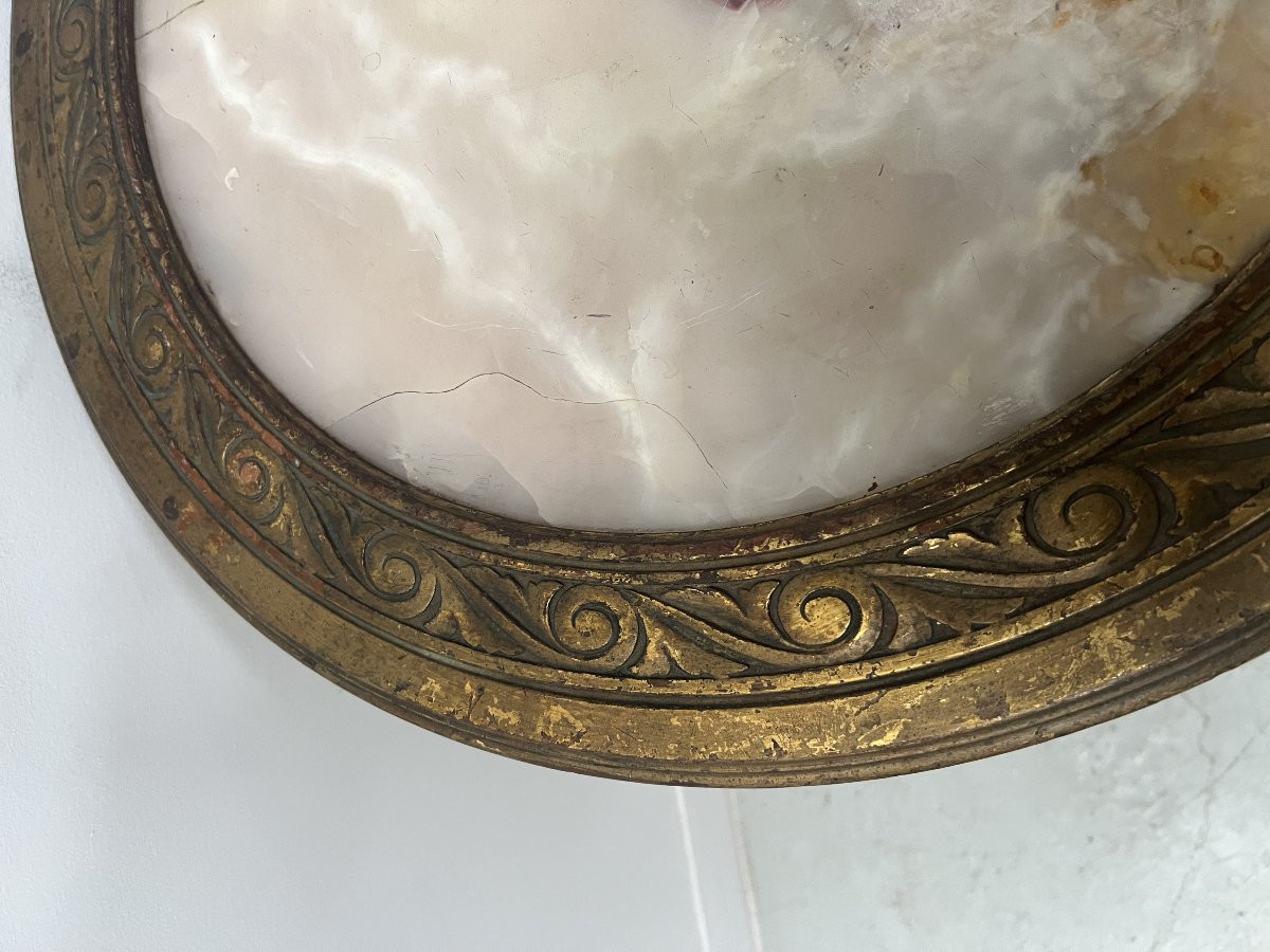 Louis XVI Style Pedestal Table In Wood And Gilded Stucco, 19th Century-photo-6