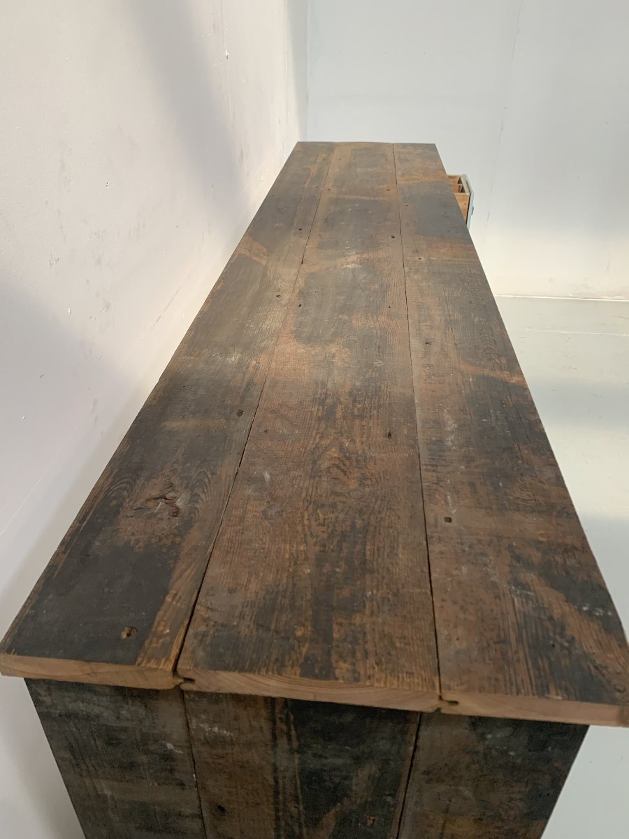 30-drawer Storage Unit In Patinated Fir, 20th Century-photo-5