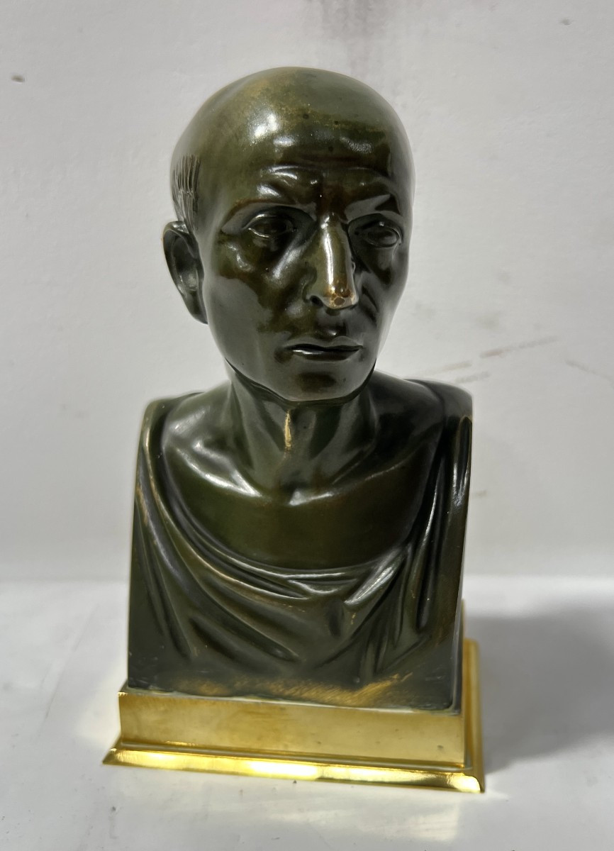 Buste de CICERON en bronze a patine brune XX siècle