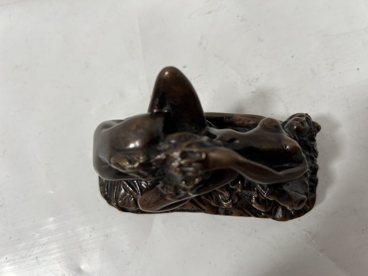 Erotic Bronze With Brown Patina "jm. Lambeaux" 20th Century-photo-3