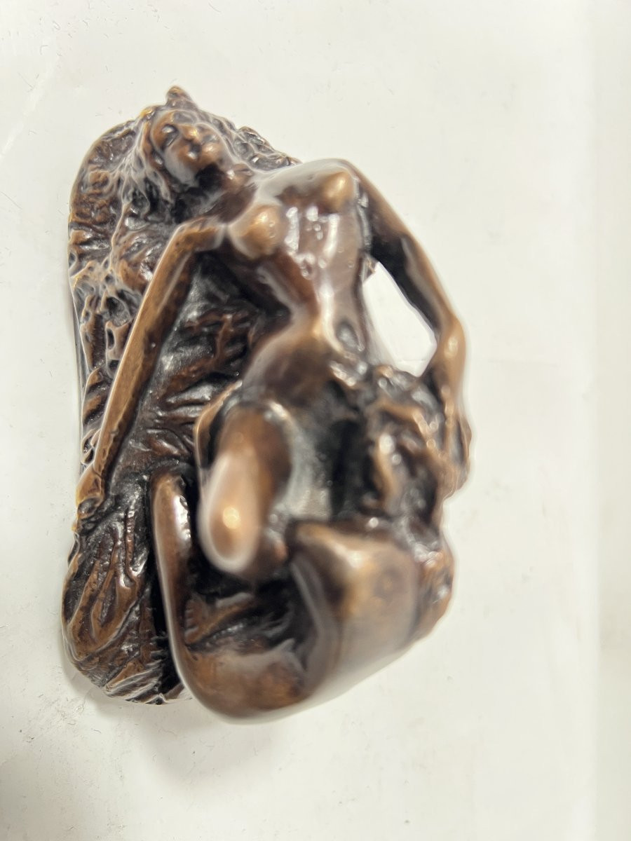 Erotic Bronze With Brown Patina "jm. Lambeaux" 20th Century-photo-4