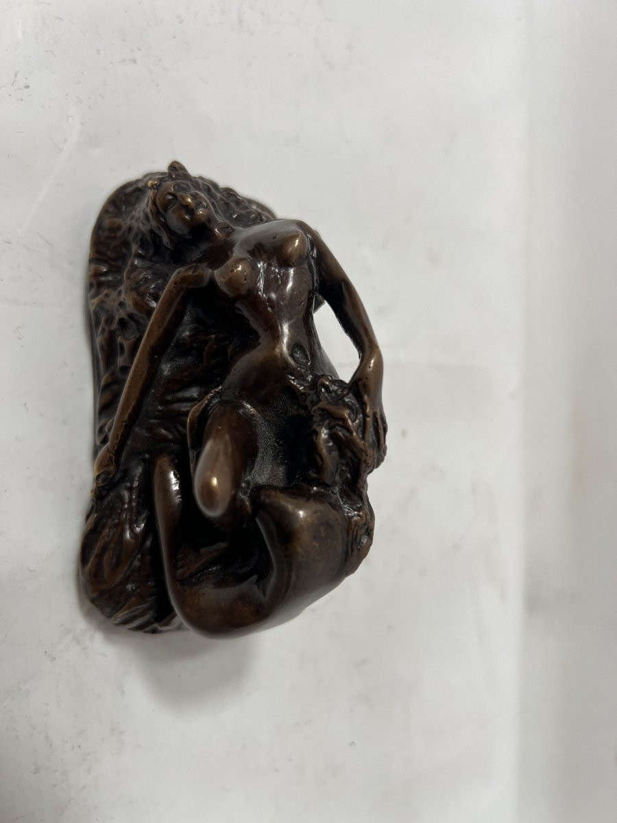 Erotic Bronze With Brown Patina "jm. Lambeaux" 20th Century-photo-5