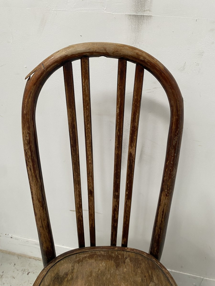 Suite de six chaises en bois courbé XX siècle-photo-7