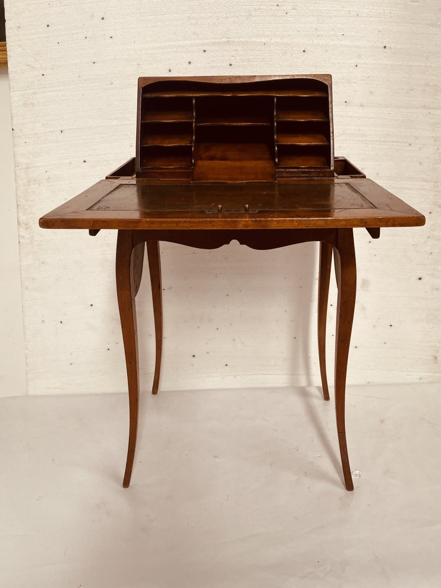 Tilting Desk Or Capuchin With Mechanism In Solid Cherry Wood. 19th Century.-photo-2
