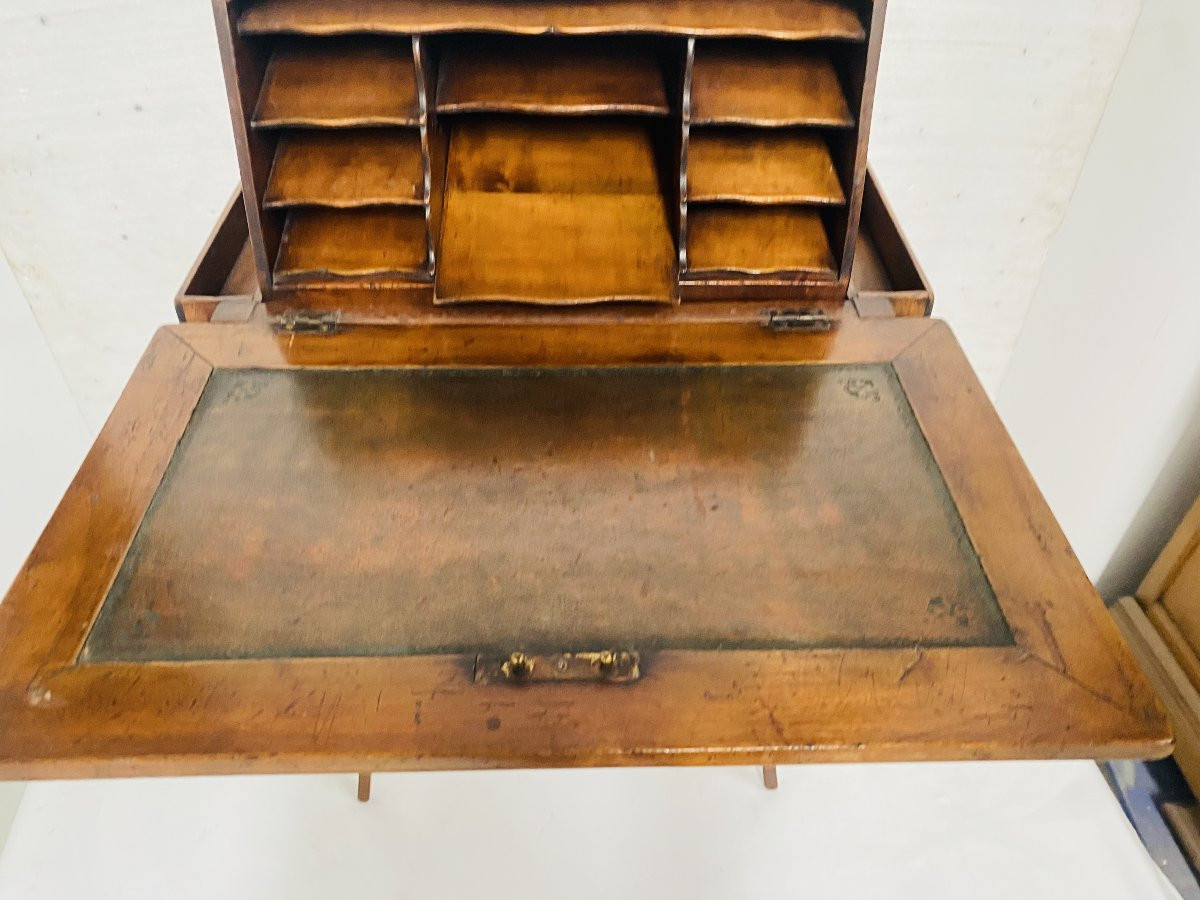 Tilting Desk Or Capuchin With Mechanism In Solid Cherry Wood. 19th Century.-photo-2