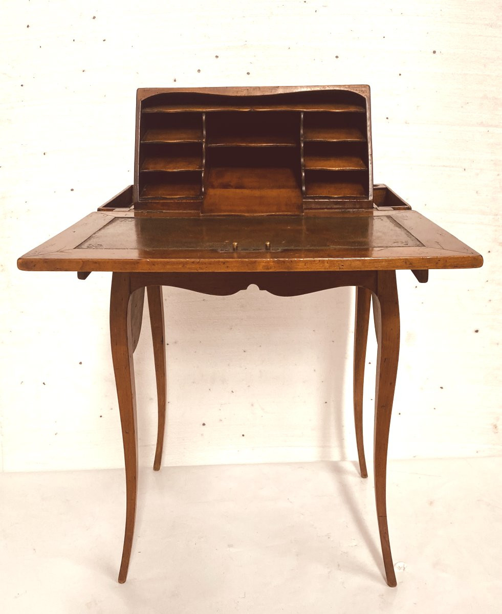 Tilting Desk Or Capuchin With Mechanism In Solid Cherry Wood. 19th Century.-photo-4