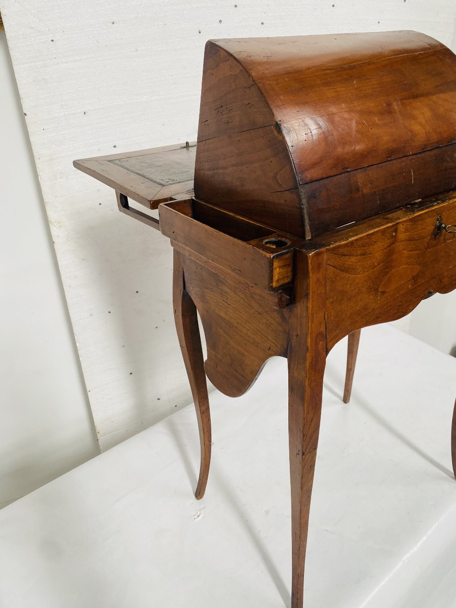 Tilting Desk Or Capuchin With Mechanism In Solid Cherry Wood. 19th Century.-photo-5