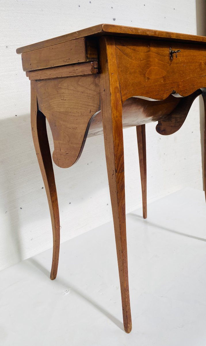 Tilting Desk Or Capuchin With Mechanism In Solid Cherry Wood. 19th Century.-photo-6