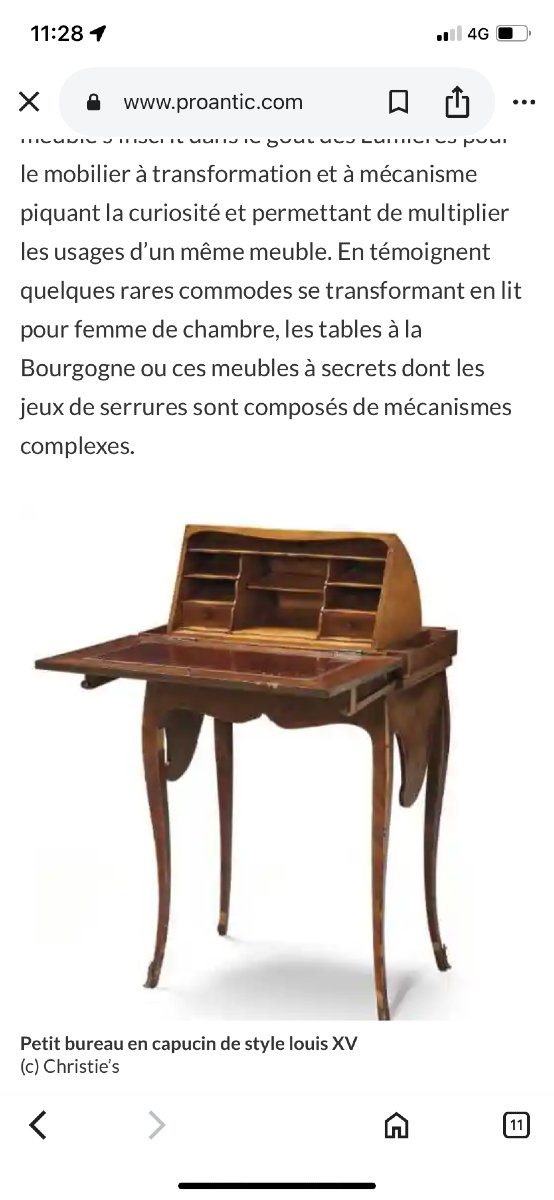 Tilting Desk Or Capuchin With Mechanism In Solid Cherry Wood. 19th Century.-photo-8