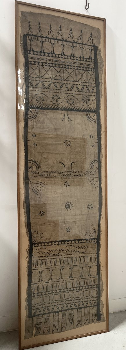 Panneau décoratif a motif polynésien XX siècle-photo-2