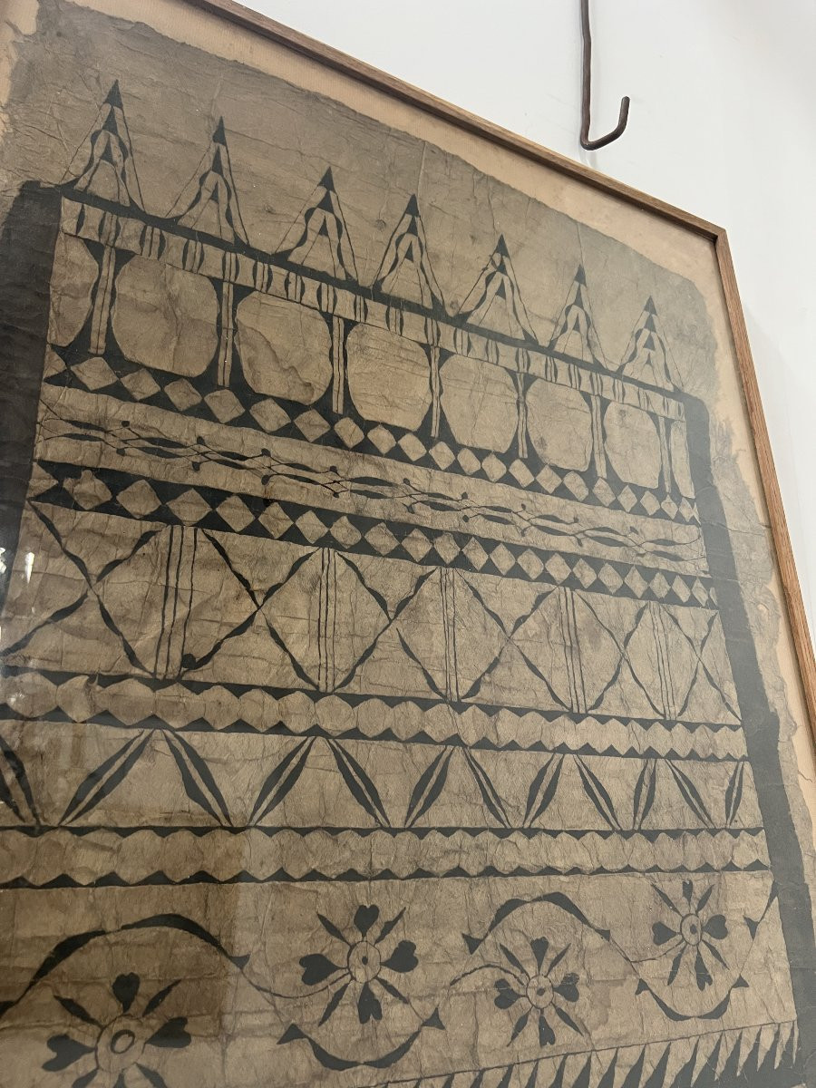 Panneau décoratif a motif polynésien XX siècle-photo-4