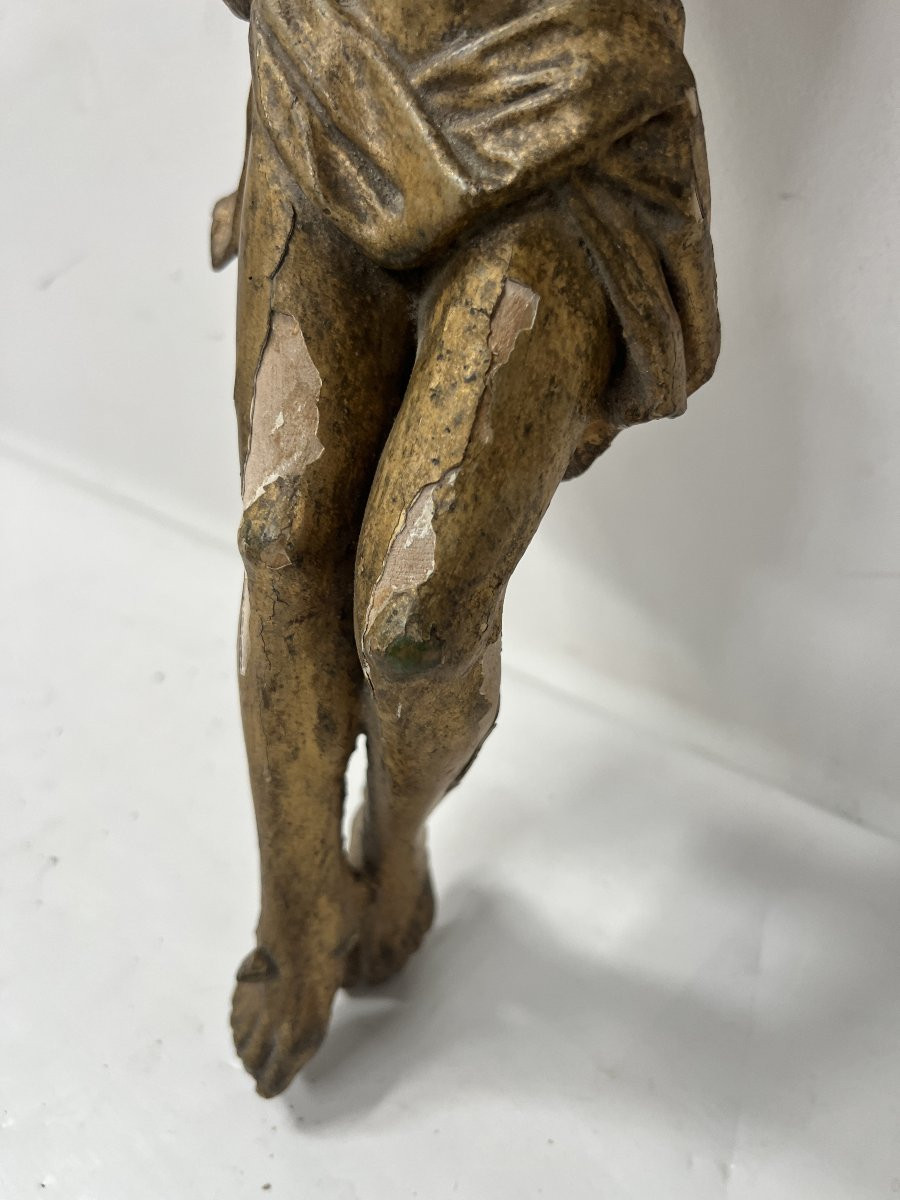 Christ In Carved And Gilded Wood, 19th Century-photo-2