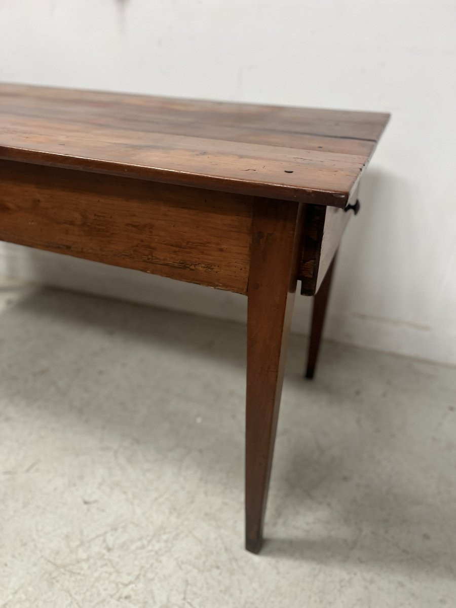  19th Century Cherry Wood Style Farmhouse Table-photo-4
