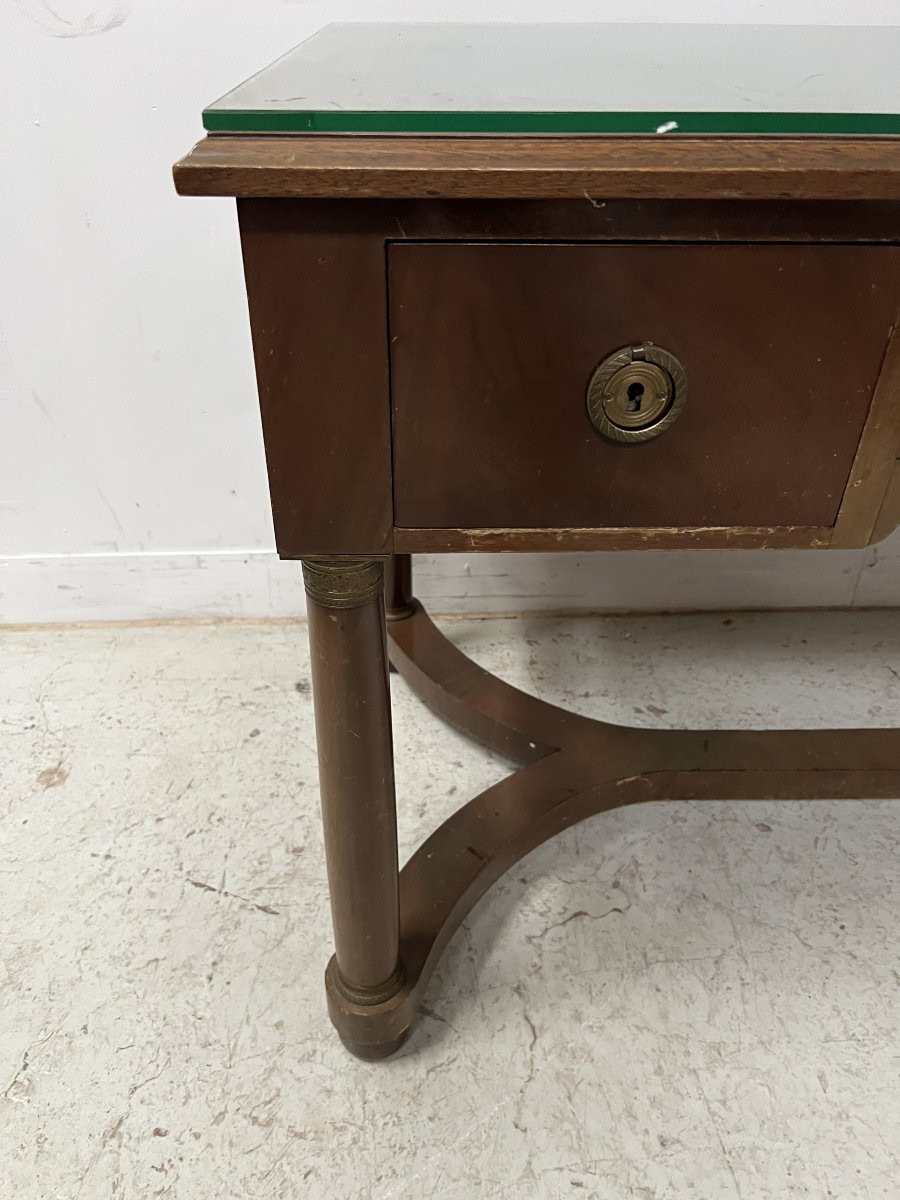 Bureau de style Empire en acajou et placage XXieme siècle-photo-4