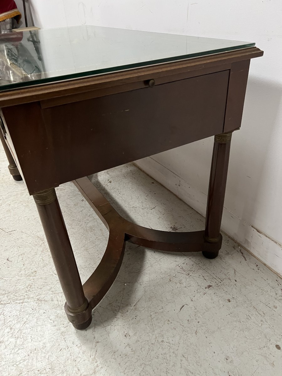 Bureau de style Empire en acajou et placage XXieme siècle-photo-7