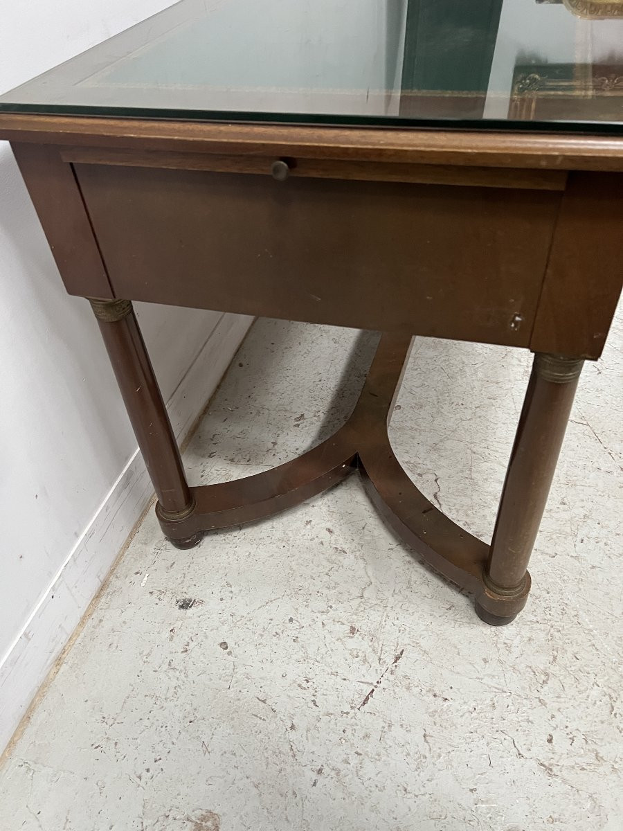 Bureau de style Empire en acajou et placage XXieme siècle-photo-8