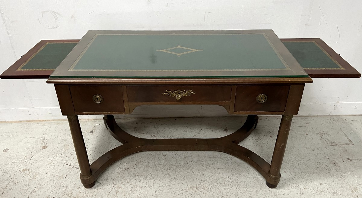 Bureau de style Empire en acajou et placage XXieme siècle