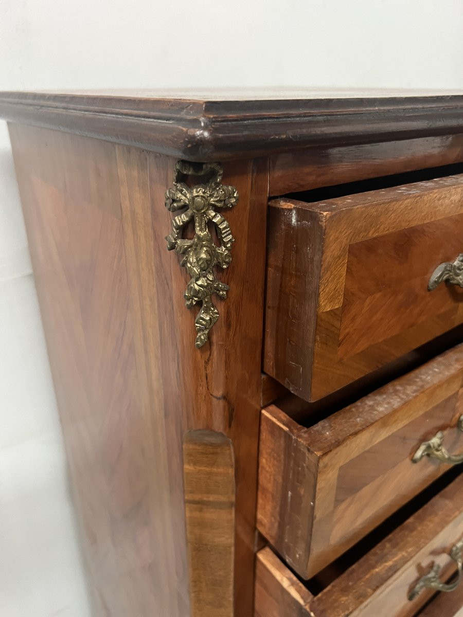 Louis XV Style Seven-day Chest In Rosewood Veneer, 20th Century-photo-2