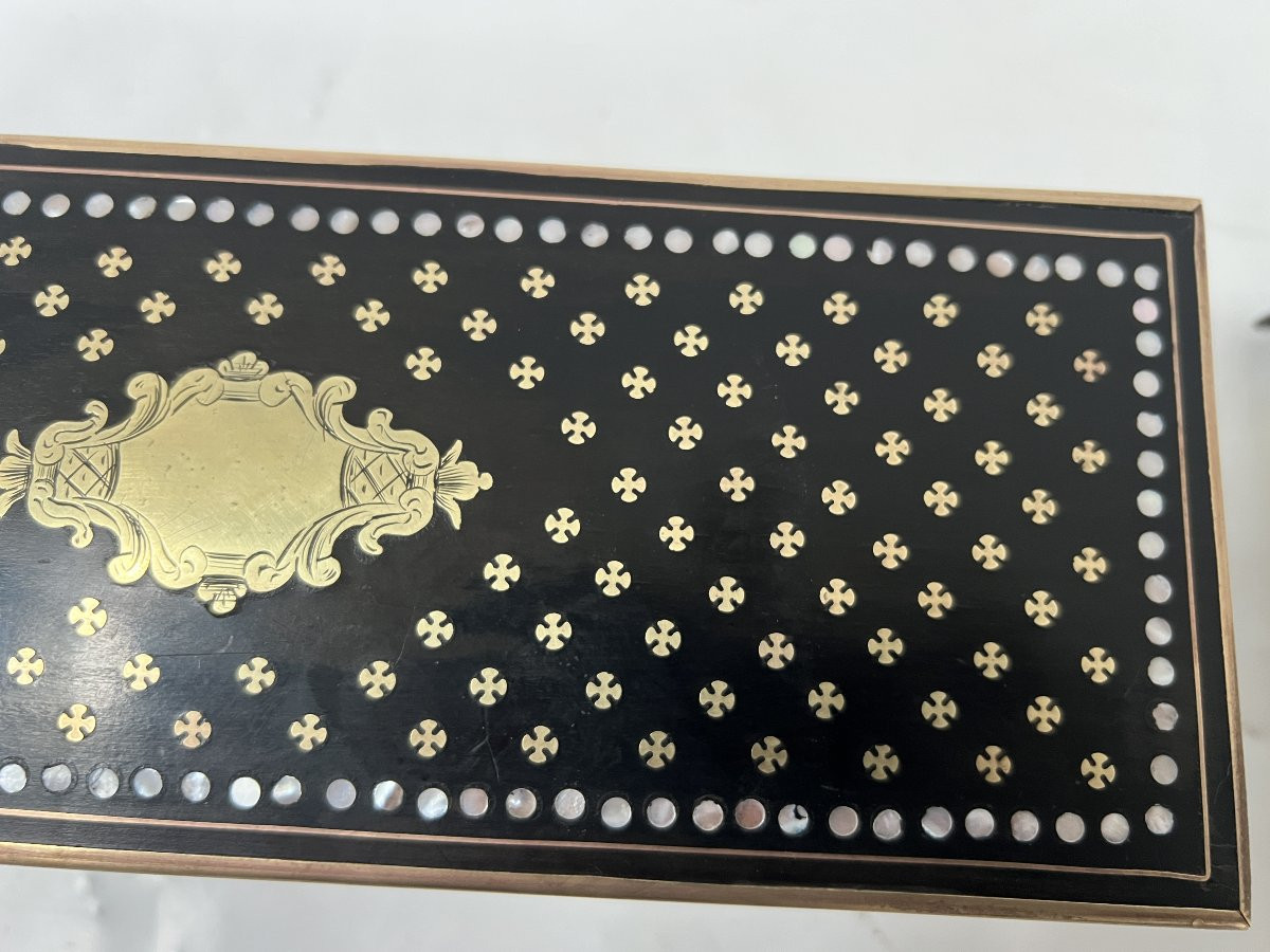 Boite a gant en marquetrie a la reine Napoléon III-photo-7