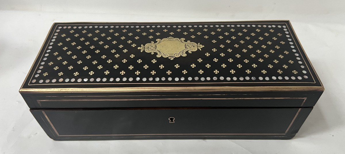 Boite a gant en marquetrie a la reine Napoléon III