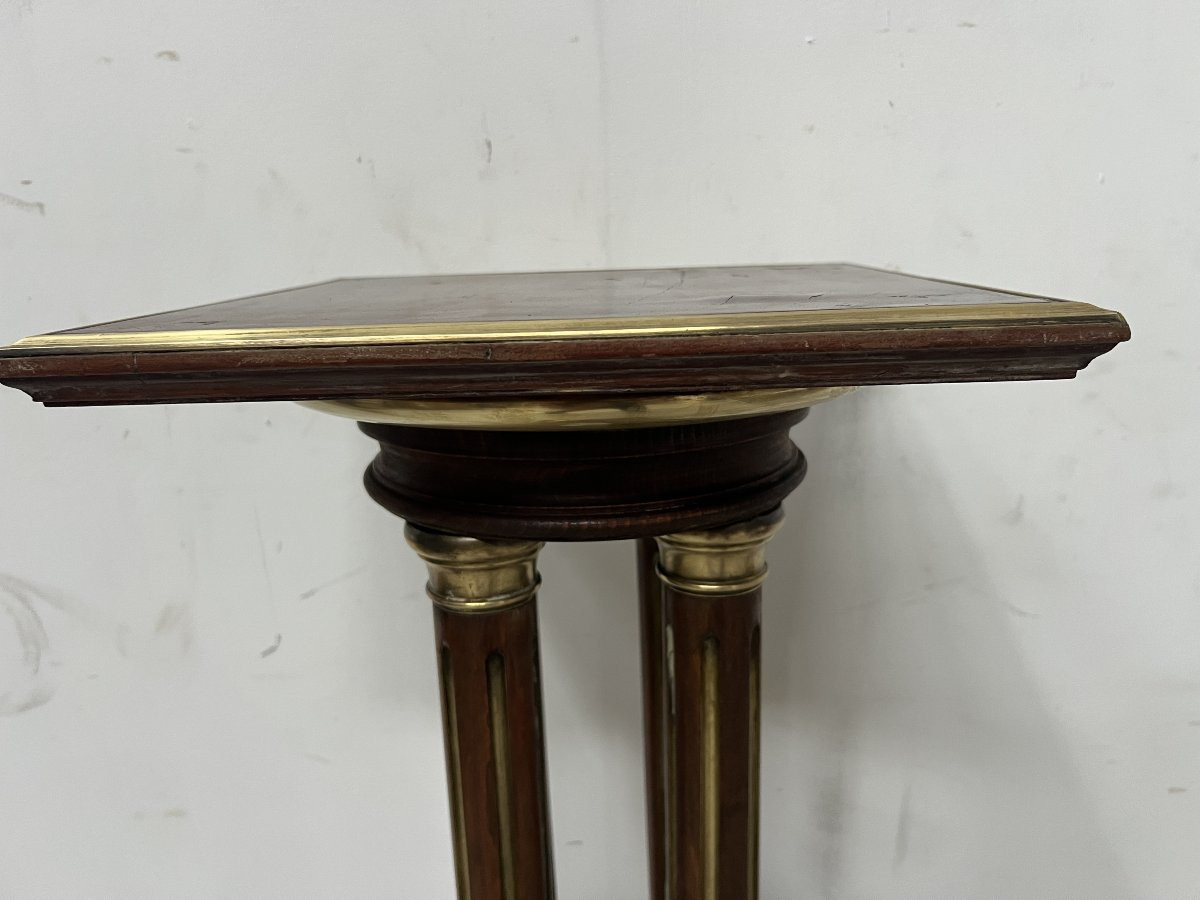 Colonne de présentation Napoléon III en acajou XX siècle-photo-2