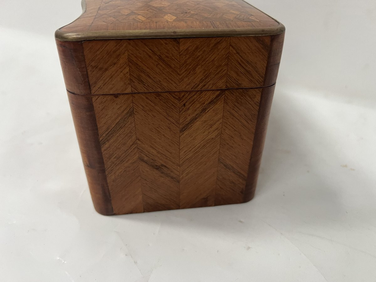 Napoleonic Jewelry Box In Marquetry Veneer, 19th Century-photo-3