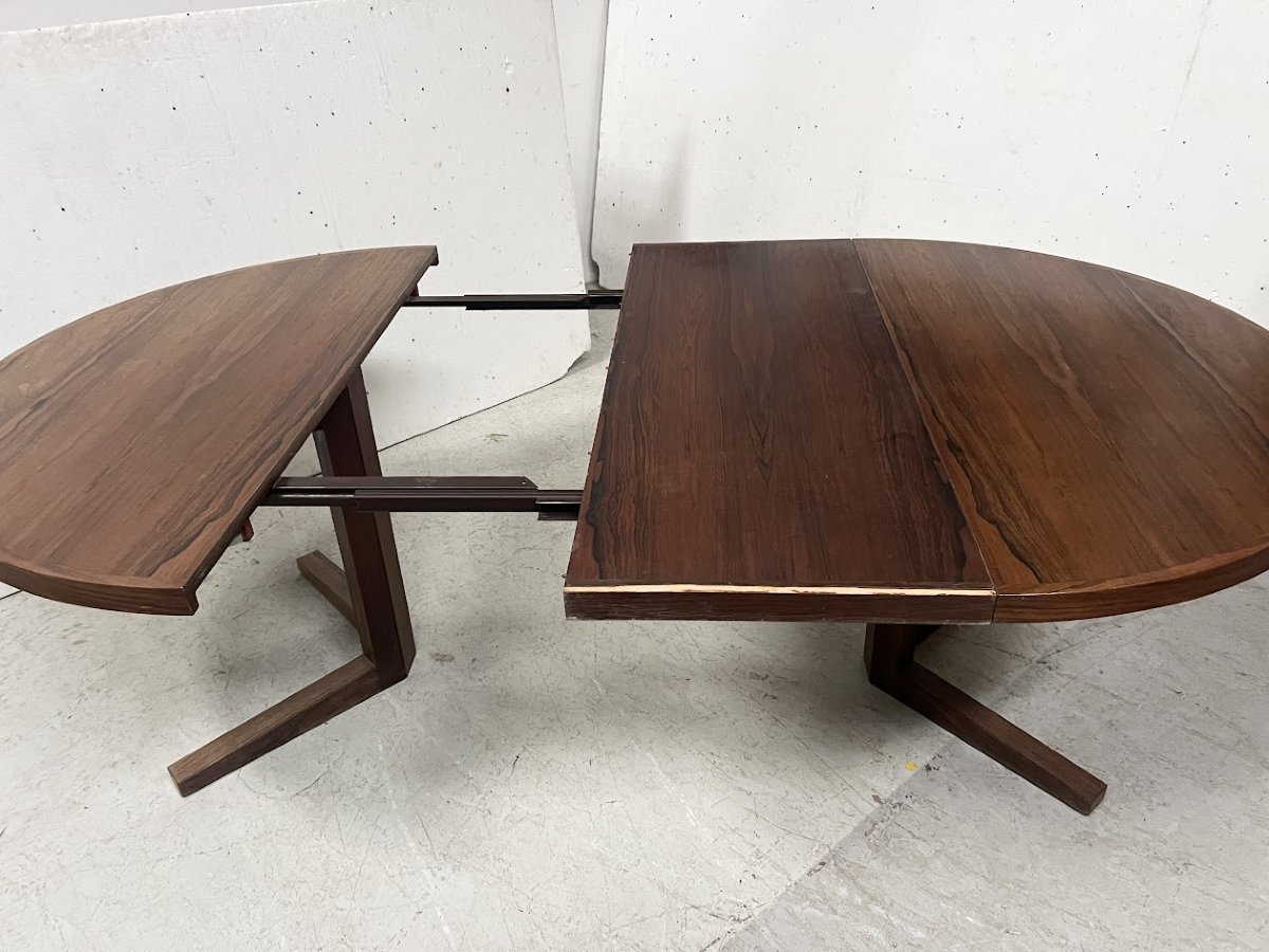Scandinavian Dining Table In Rosewood Veneer "john Mortensen" 20th Century-photo-4