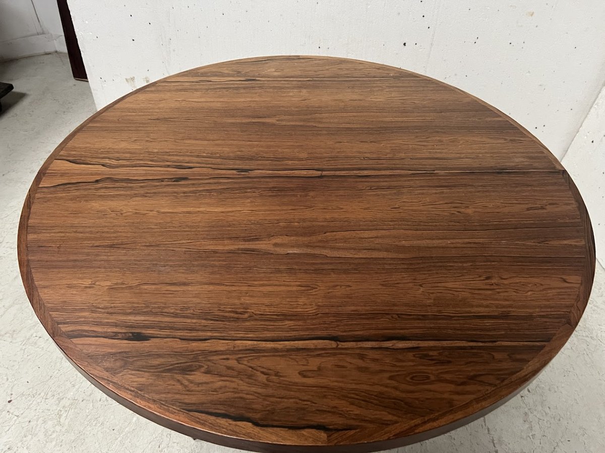 Scandinavian Dining Table In Rosewood Veneer "john Mortensen" 20th Century-photo-8