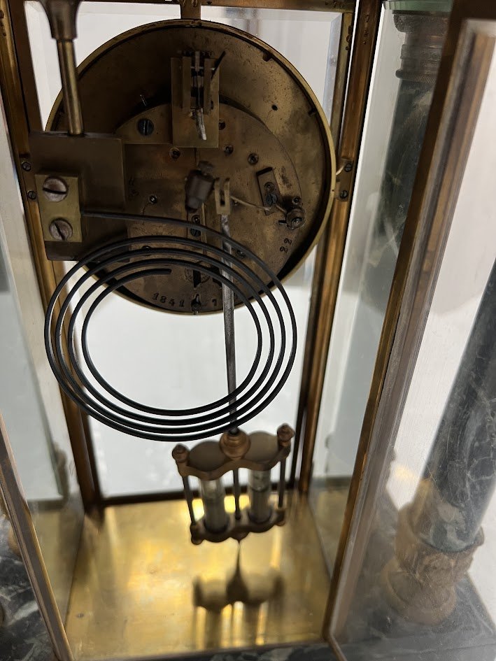 Empire Style Fireplace Mantel In Sea Green Marble, 19th Century-photo-7