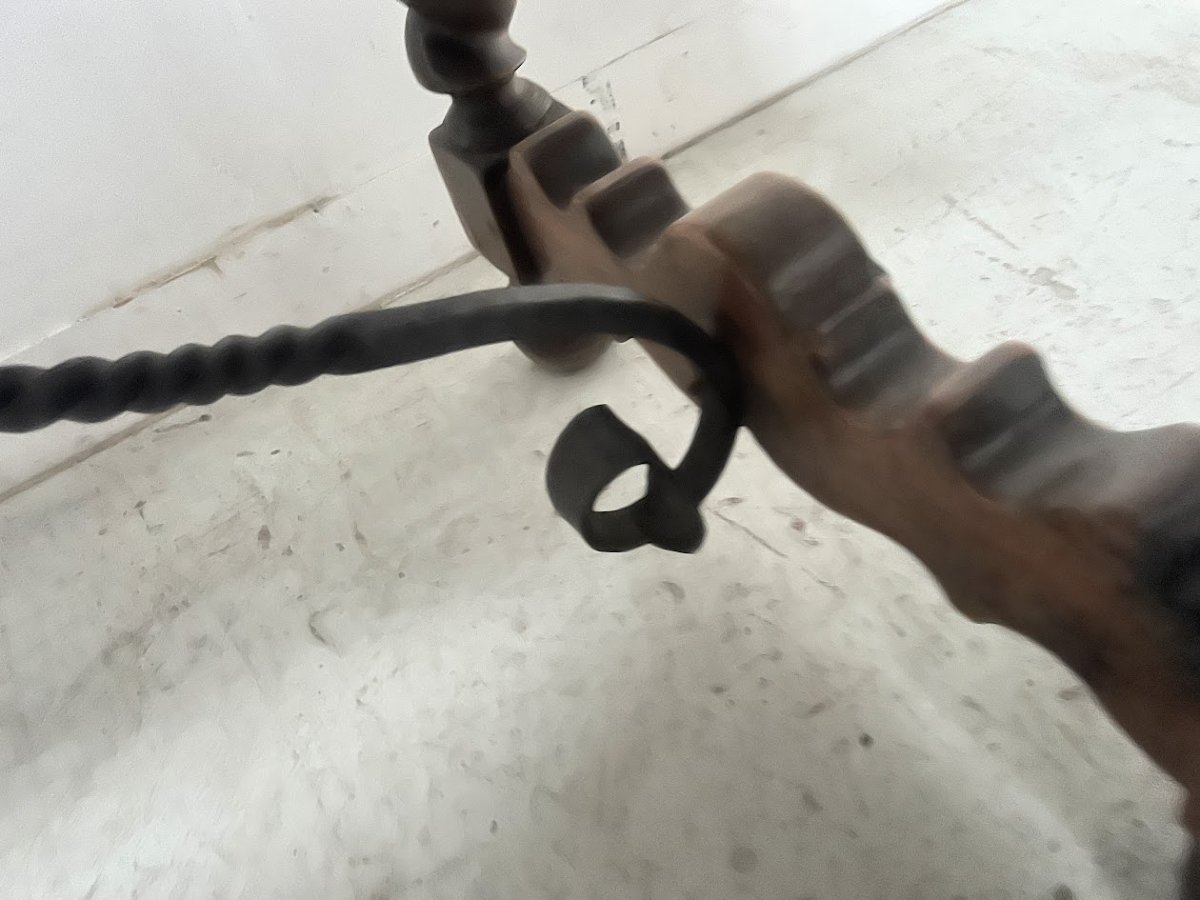 Monastery Table With Twisted Legs In Solid Walnut, 19th Century-photo-7